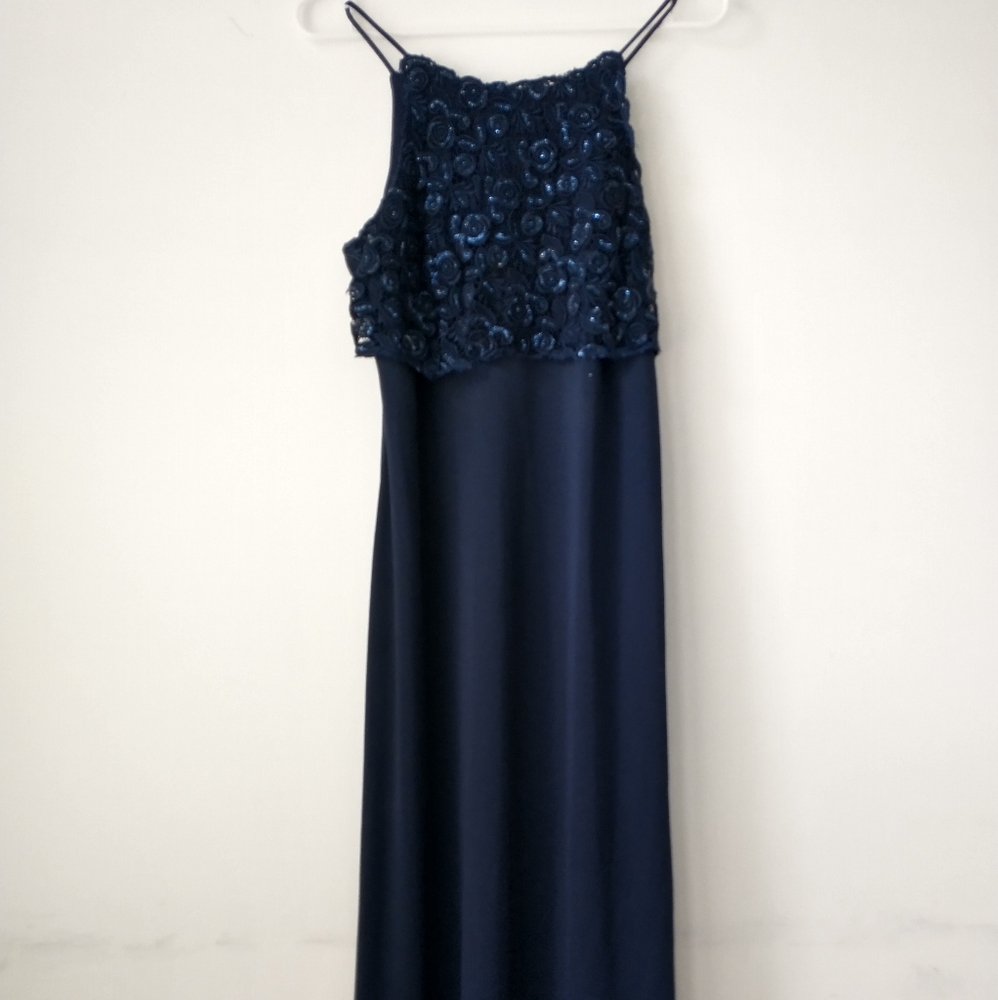Navy Blue Evening Gown